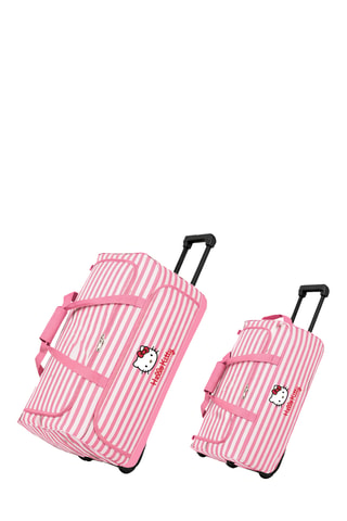 2 bolsas de viaje con ruedas Hello Kitty Sanrio Deery - 53/73 cm - Rosa