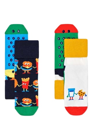 2 paires de chaussettes antidérapantes - Multicolore