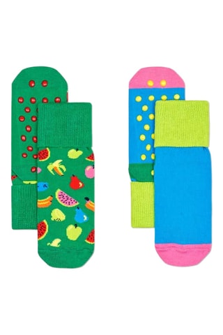2 paires de chaussettes antidérapantes - Multicolore
