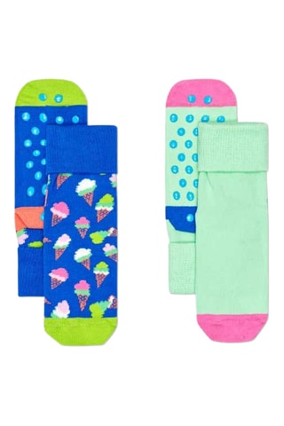 2 paires de chaussettes antidérapantes - Multicolore