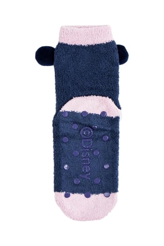 Chaussettes antidérapantes Minnie Disney - Bleu - Noir, beige et bleu