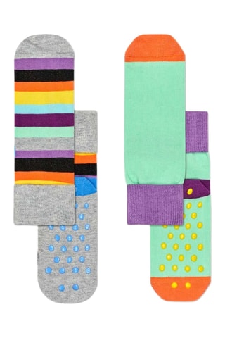 2 paires de chaussettes antidérapantes - Multicolore
