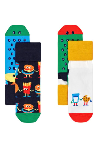 2 paires de chaussettes antidérapantes - Multicolore