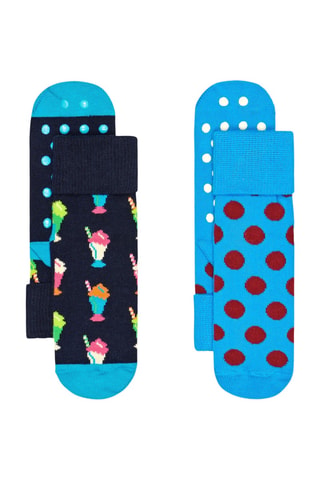 2 paires de chaussettes antidérapantes - Multicolore