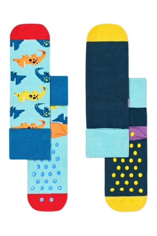 2 paires de chaussettes antidérapantes - Multicolore