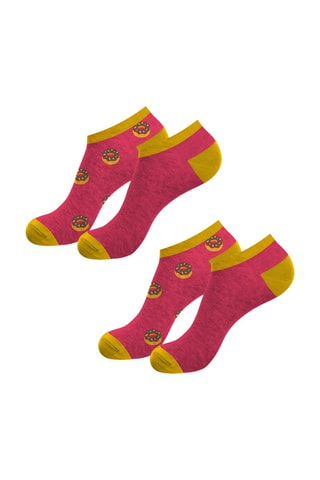 2 paires de socquettes en coton biologique - Rouge