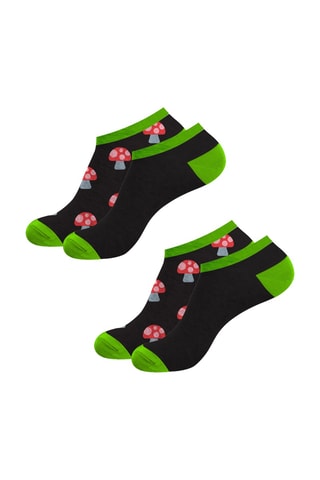 2 paires de socquettes en coton biologique - Noir