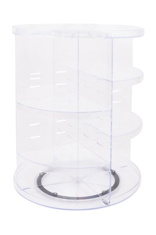 Organisateur de maquillage sans BPA - 23 x 23 x 30,5 cm - Transparent