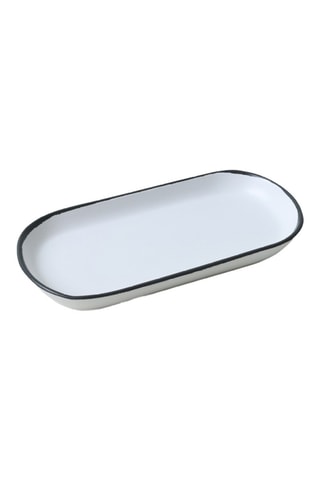 2 Platte Ovale Aardewerk Borden - 26 cm