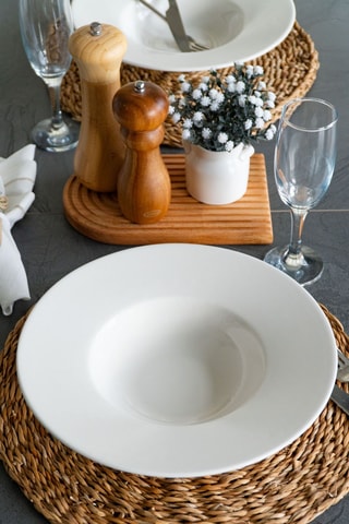 Assiette creuse en porcelaine - 28 cm