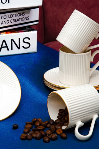 Service à café en porcelaine - 6 personnes