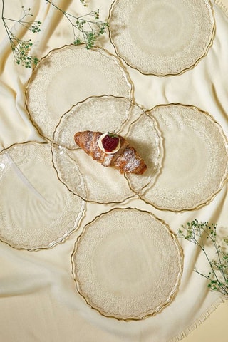 6 assiettes à dessert - 21 cm