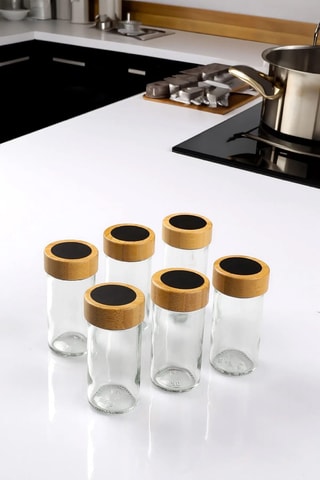 6 bocaux de conservation en verre - 80 ml