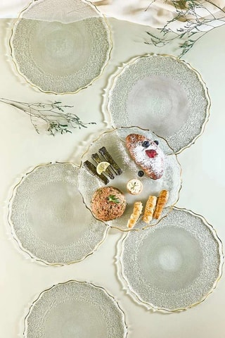 6 assiettes plates - 28 cm