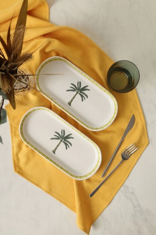 2 assiettes plates - 26 x 12 cm