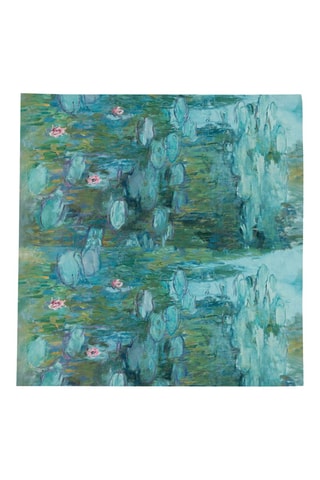 Nappe carrée  - Bleu clair et vert