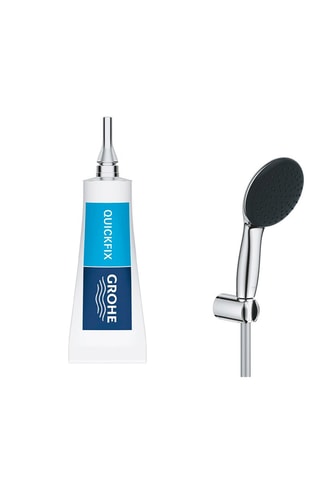 Conjunto mural de ducha 11 cm y kit de pegado QuickGlue - Set