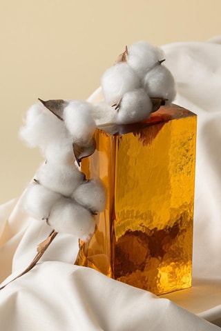 Geparfumeerd Zakje met Katoenbloesem -  Beige