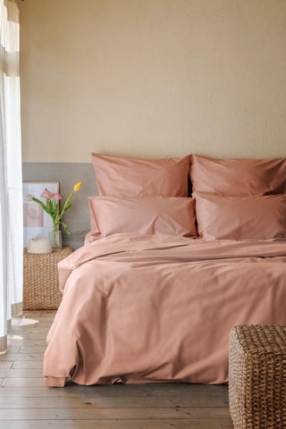 2 Perkalkatoenen Kussenslopen 79 Draad/cm² - Roze