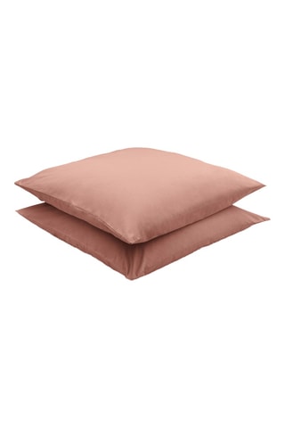 2 Perkalkatoenen Kussenslopen 79 Draad/cm² - Roze