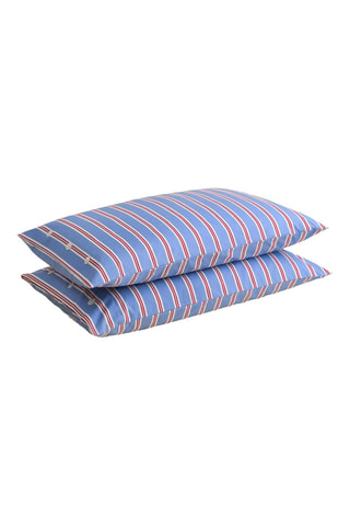 2 Perkalkatoenen Kussenslopen 79 Draad/cm² - Blauw