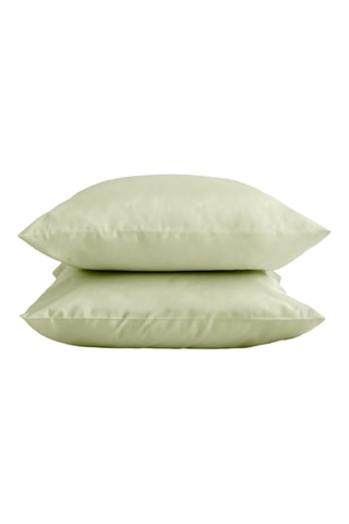 2 Perkalkatoenen Kussenslopen 79 Draad/cm² - Groen