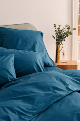 2 kussenslopen van katoen- 63 draad/cm² - Blauw
