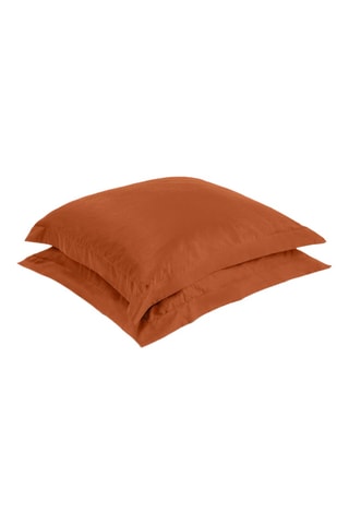 2 Satijnen Kussenslopen 118 Draad/cm² - Terracotta