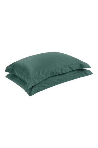 2 Satijnen Kussenslopen - 118 draad/cm² - Groen