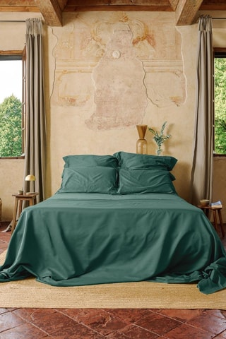 2 Satijnen Kussenslopen - 118 draad/cm² - Eucalyptus