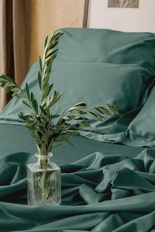 2 Satijnen Kussenslopen - 118 draad/cm² - Eucalyptus