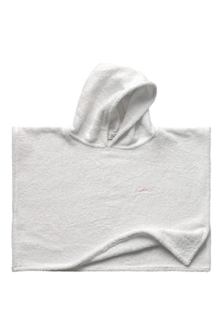 Poncho met capuchon - Wit
