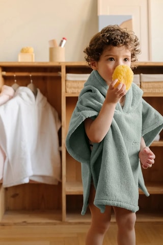 Poncho met capuchon - Lichtgroen