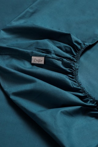 Satijnen Hoeslaken 118 Draad/cm² - Blauw