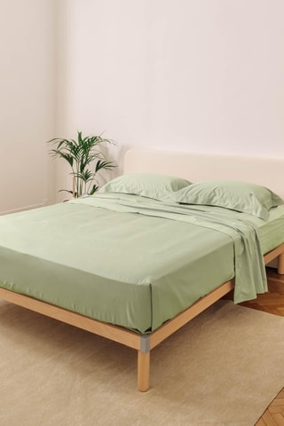 Satijnen Hoeslaken 118 Draad/cm² - Groen