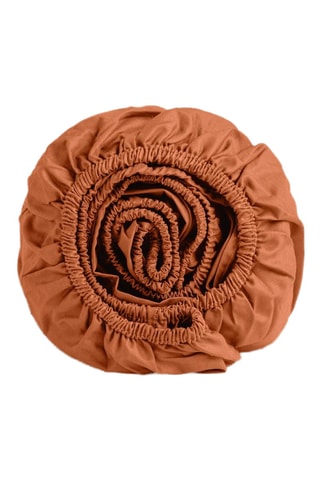 Satijnen Hoeslaken 118 Draad/cm² - Terracotta