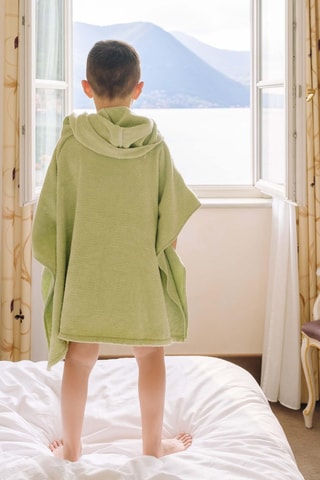 Poncho met capuchon - Lichtgroen