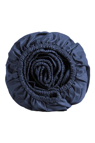 Katoenen Hoeslaken 63 Draad/cm² - Marineblauw