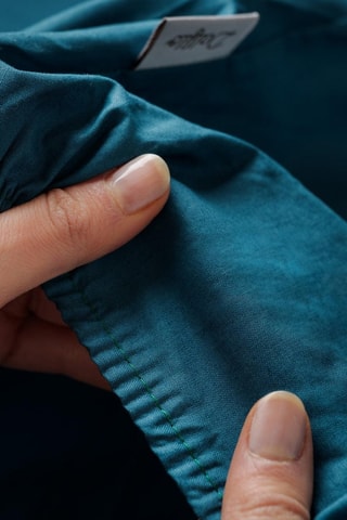 Perkalkatoenen Hoeslaken 79 Draad/cm² - Blauw