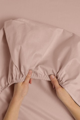 Katoenen Hoeslaken 63 Draad/cm² - Roze
