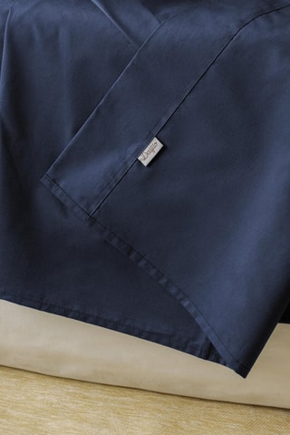 Satijnen Laken 118 Draad/cm² - Marineblauw