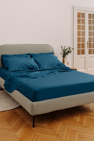 Perkalkatoenen Laken 79 Draad/cm² - Blauw