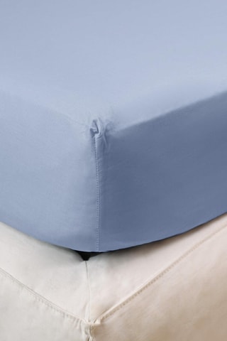 Perkalkatoenen Hoeslaken 79 Draad/cm² - Blauw