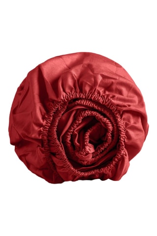 Perkalkatoenen Hoeslaken 79 Draad/cm² - Koraalrood
