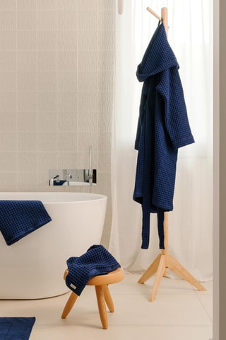 Badjas met Capuchon - Marineblauw