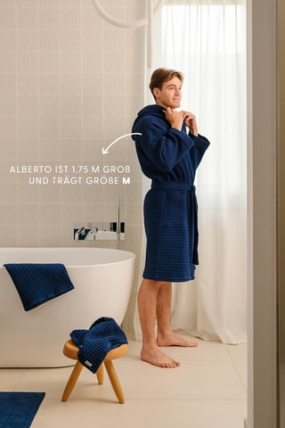 Badjas met Capuchon - Marineblauw