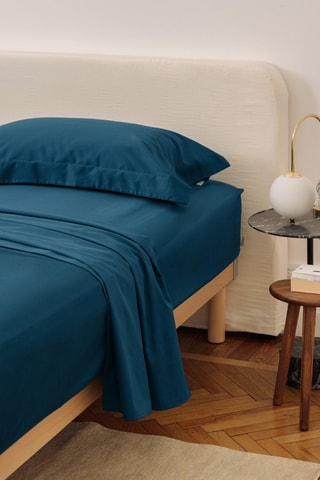 Satijnen Laken 118 Draad/cm² - Blauw
