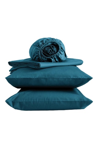 Perkalkatoenen Overtrekset 79 Draad/cm² - Blauw
