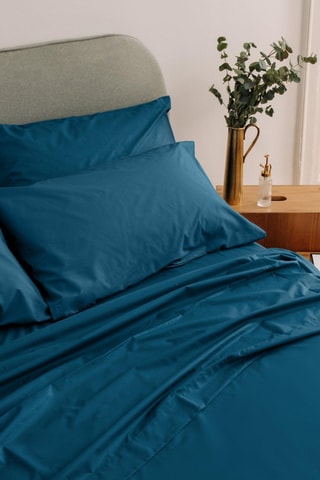 Perkalkatoenen Overtrekset 79 Draad/cm² - Blauw