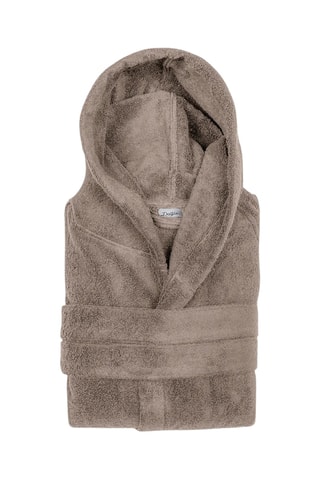 Badjas met Capuchon - Taupe